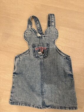 H&M Disney denim Overall Dress 18mo